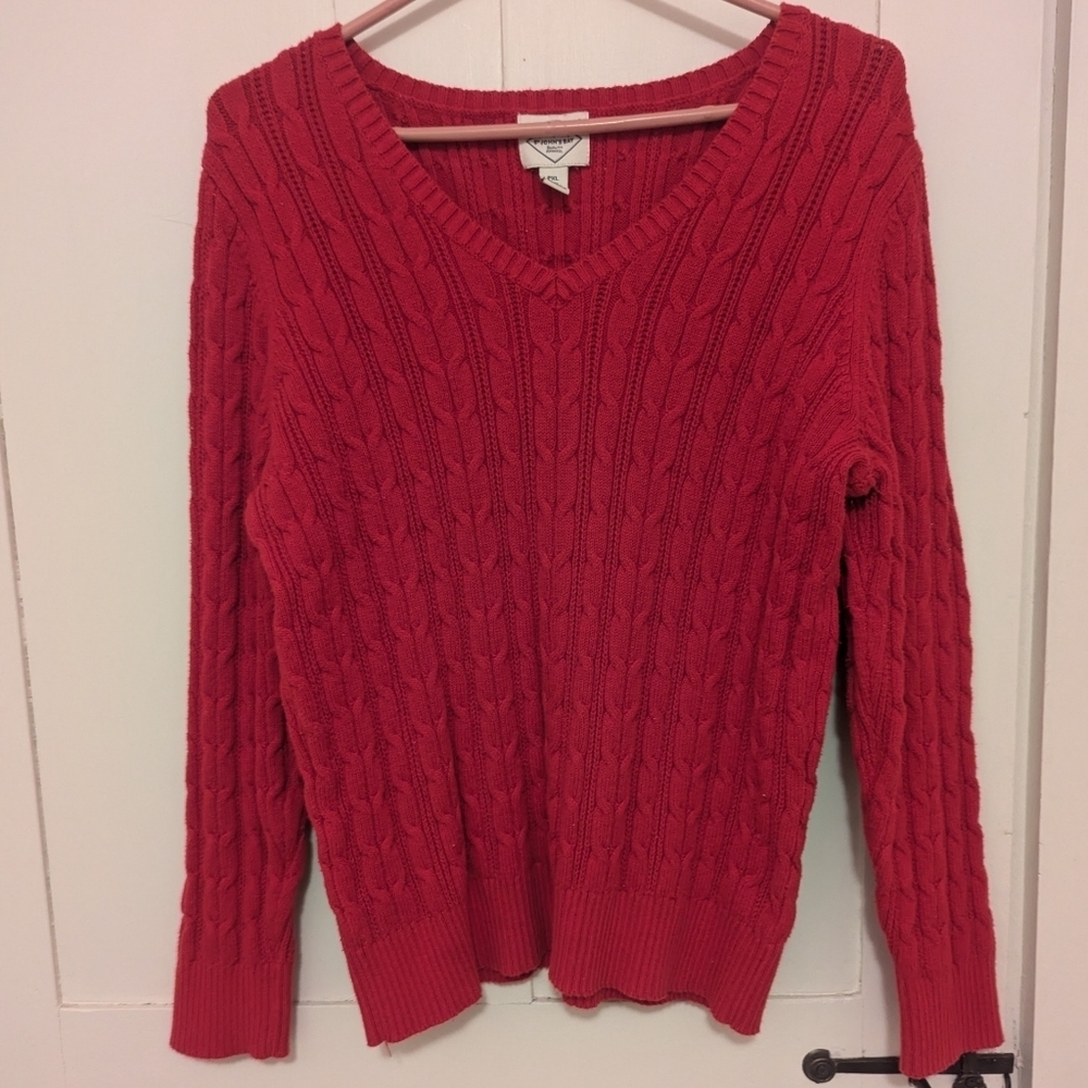 Cable Knit Cotton PXL sweater vintage preppy academia clean girl timeless classy